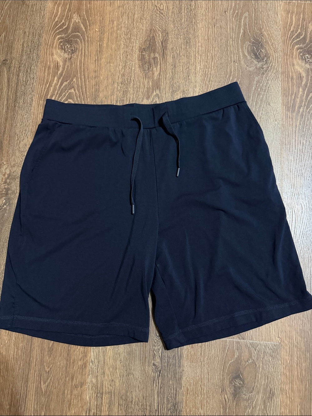 Womens Navy Drawstring Active Shorts